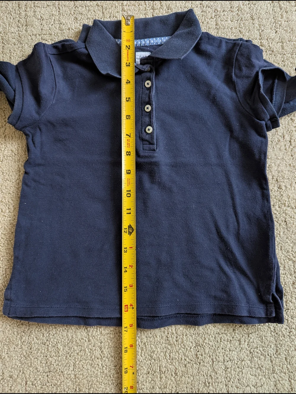 Lot Of 2 GAP Kids Polo Shirt Navy Blue S Cotton Pique School Uniform Long Sleeve